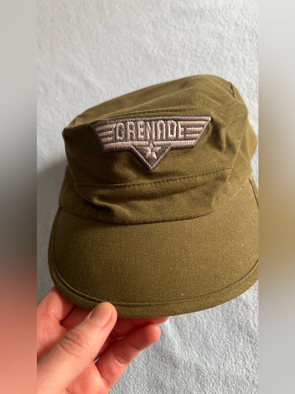 Grenade Logistics Transport DIV Olive Green Military-Style Cap with Patch S/M